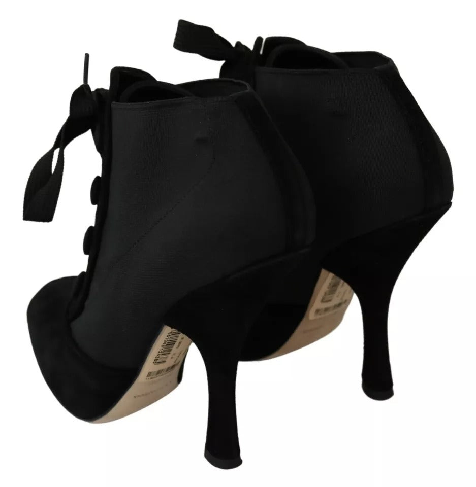 Botines elásticos de gamuza negra Dolce & Gabbana