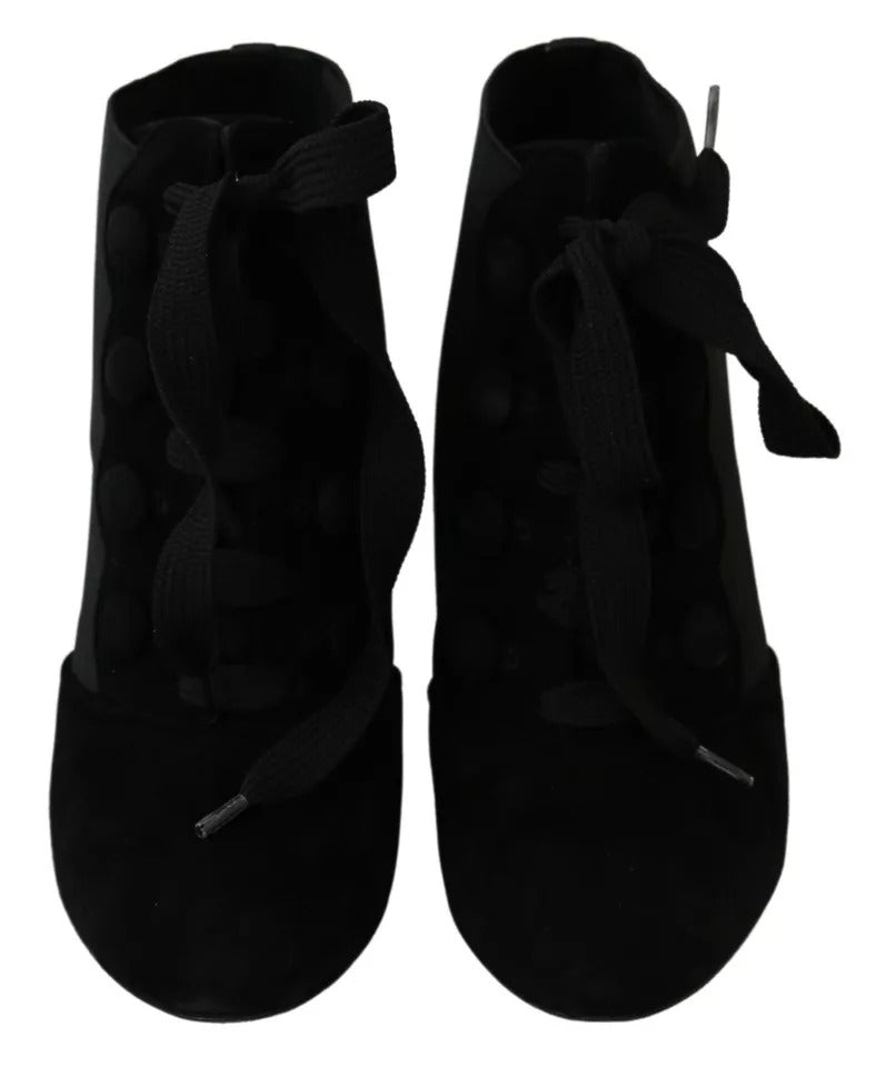 Botines elásticos de gamuza negra Dolce & Gabbana