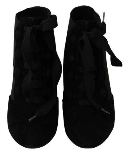 Botines elásticos de gamuza negra Dolce & Gabbana