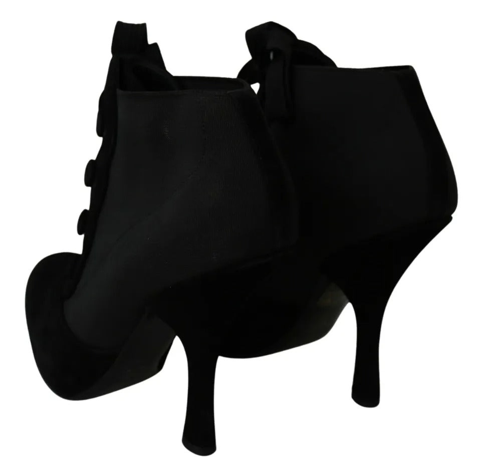Botines Dolce & Gabbana negros de ante elástico