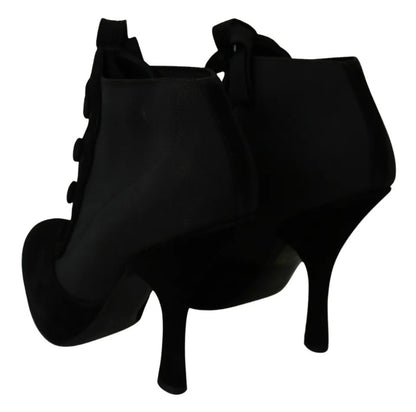 Botines Dolce & Gabbana negros de ante elástico