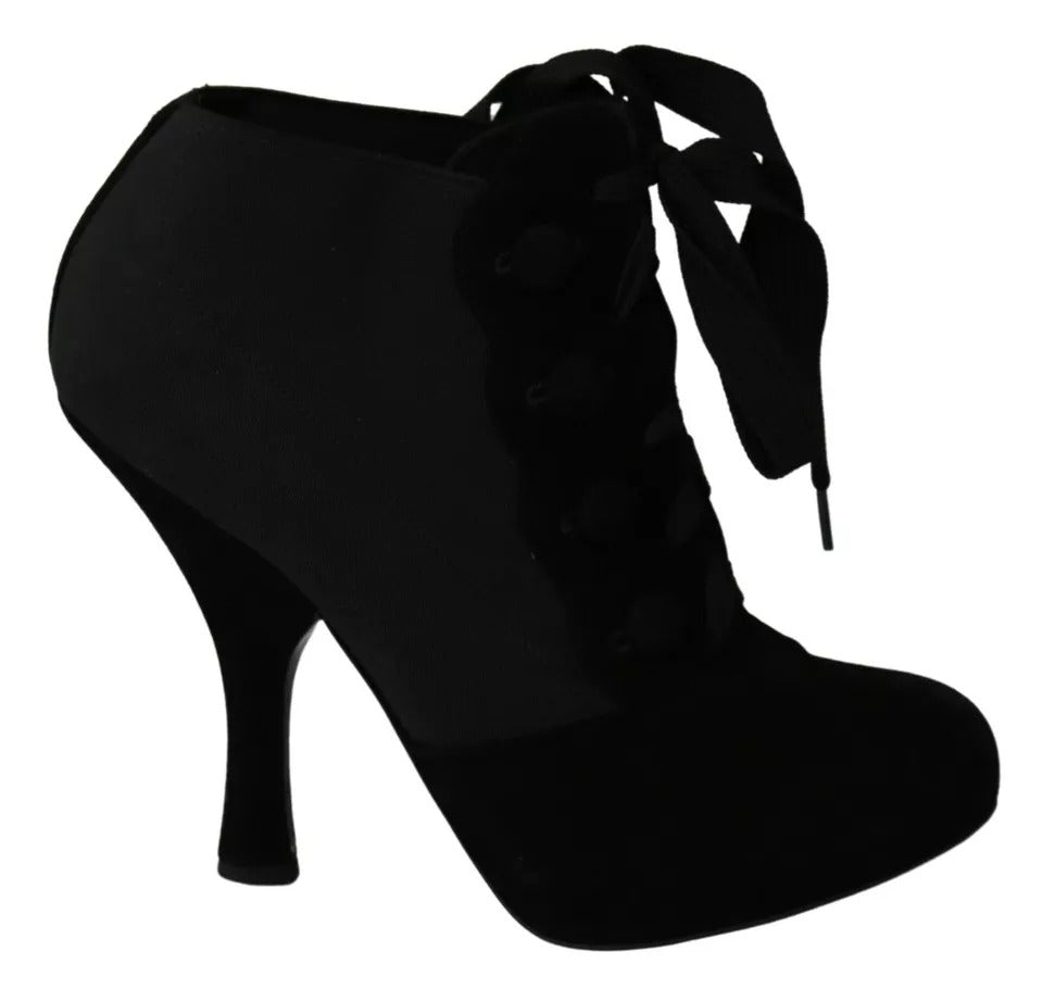 Botines Dolce & Gabbana negros de ante elástico