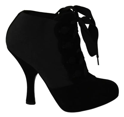 Botines Dolce & Gabbana negros de ante elástico