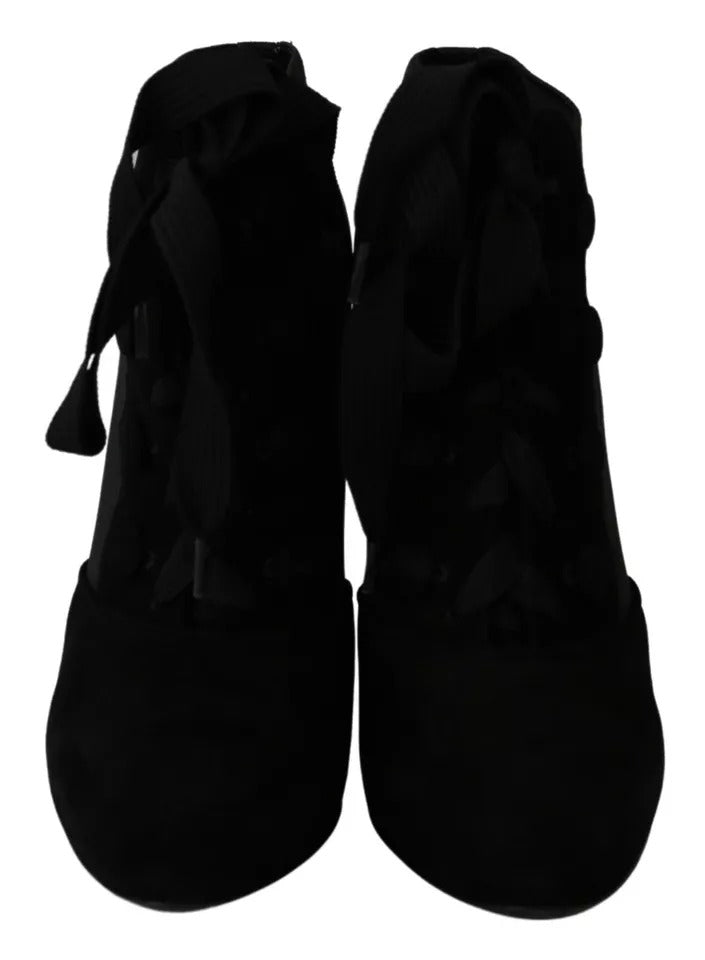 Botines Dolce & Gabbana negros de ante elástico