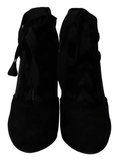 Botines Dolce & Gabbana negros de ante elástico
