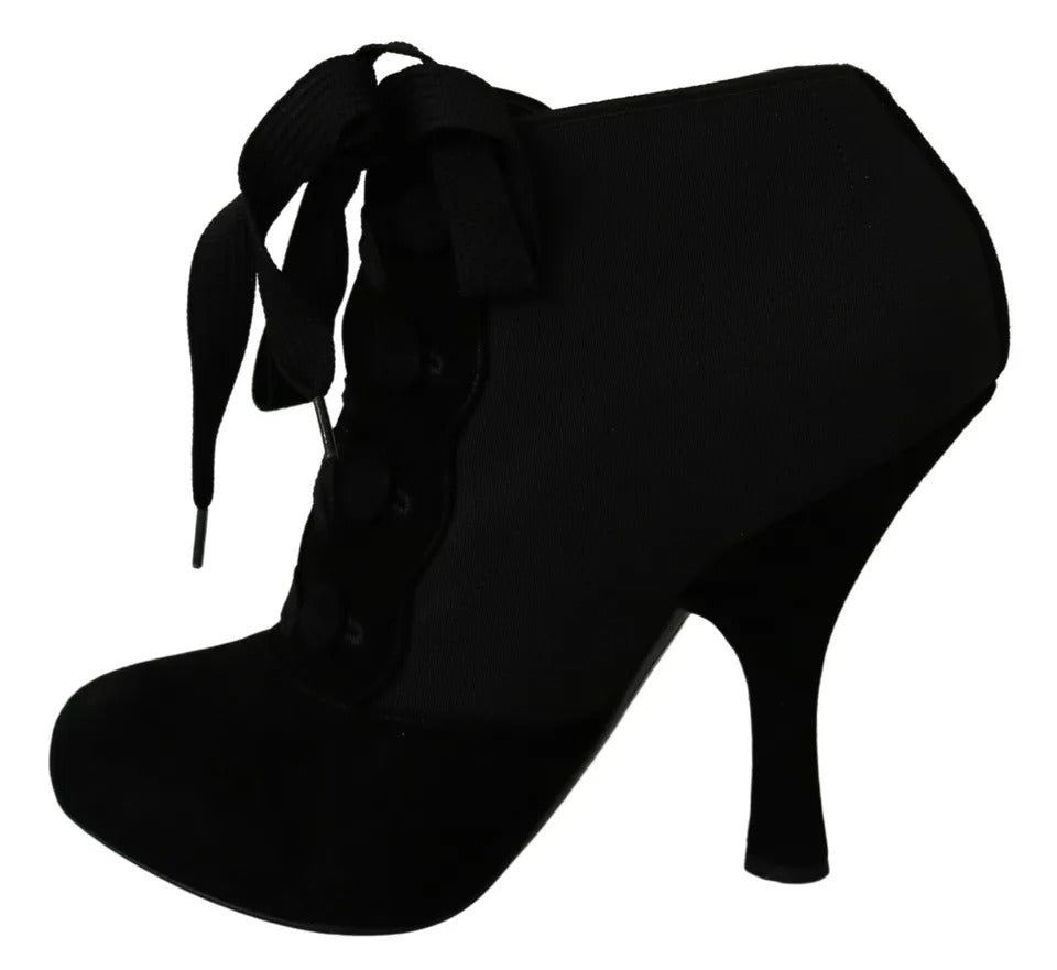 Botines Dolce & Gabbana negros de ante elástico