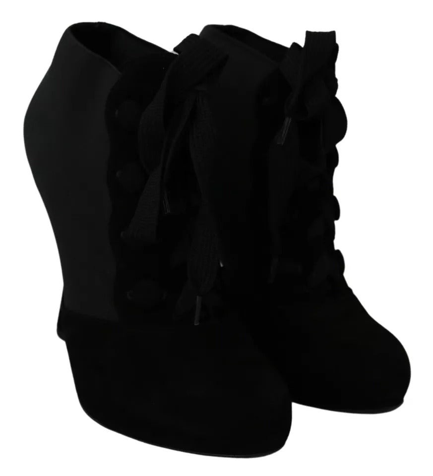 Botines Dolce & Gabbana negros de ante elástico