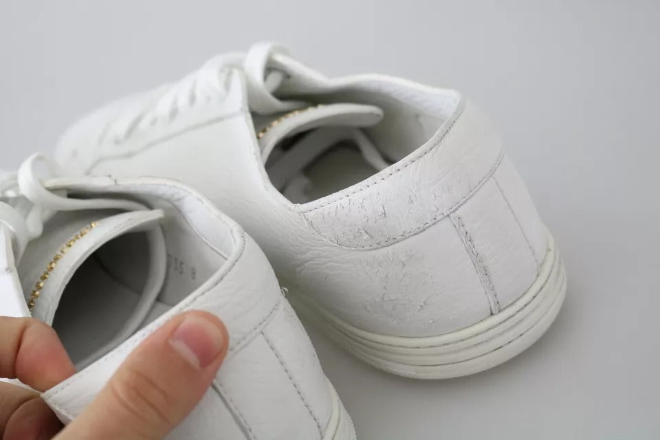 Zapatillas de hombre con cordones Dolce & Gabbana blancas Saint Tropez