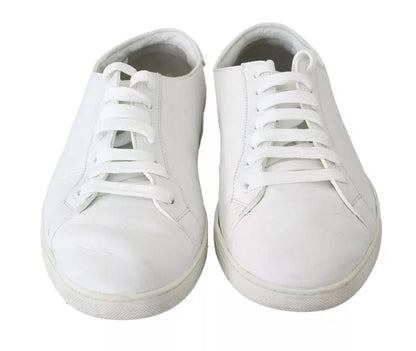 Zapatillas de hombre con cordones Dolce & Gabbana blancas Saint Tropez