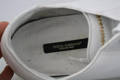 Zapatillas de hombre con cordones Dolce & Gabbana blancas Saint Tropez