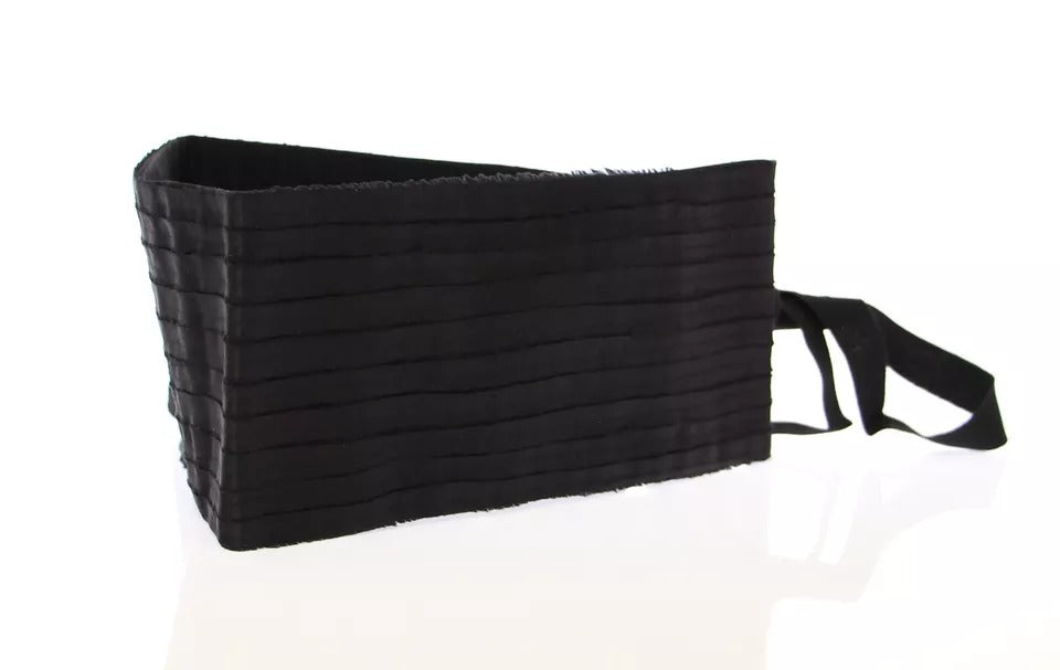 Dolce & Gabbana Fajín de seda negro para mujer