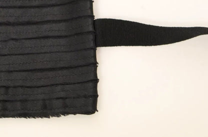 Dolce & Gabbana Fajín de seda negro para mujer