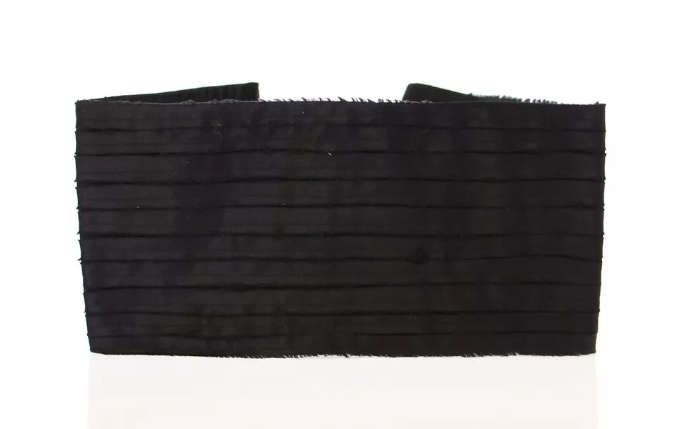 Dolce & Gabbana Fajín de seda negro para mujer
