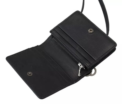 Cartera para mujer con bandolera y diseño de cuero negro Dolce & Gabbana