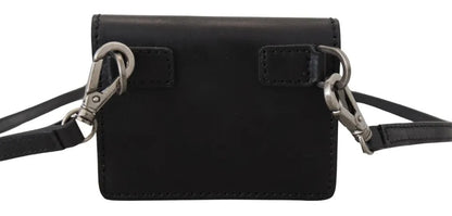 Cartera para mujer con bandolera y diseño de cuero negro Dolce & Gabbana