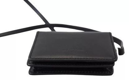 Cartera para mujer con bandolera y diseño de cuero negro Dolce & Gabbana