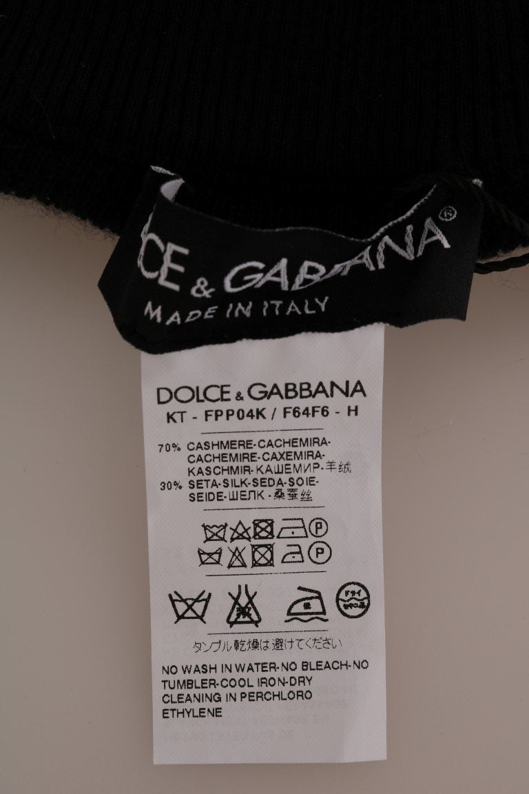 Medias y pantis elásticos de cachemir y seda negros Dolce & Gabbana