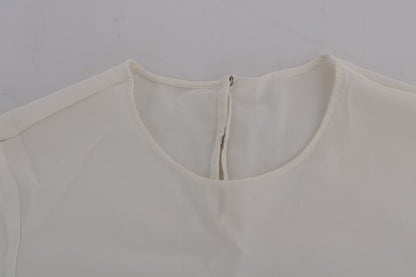 Dolce & Gabbana Blusa/camiseta de seda blanca ITALIA IS LOVE