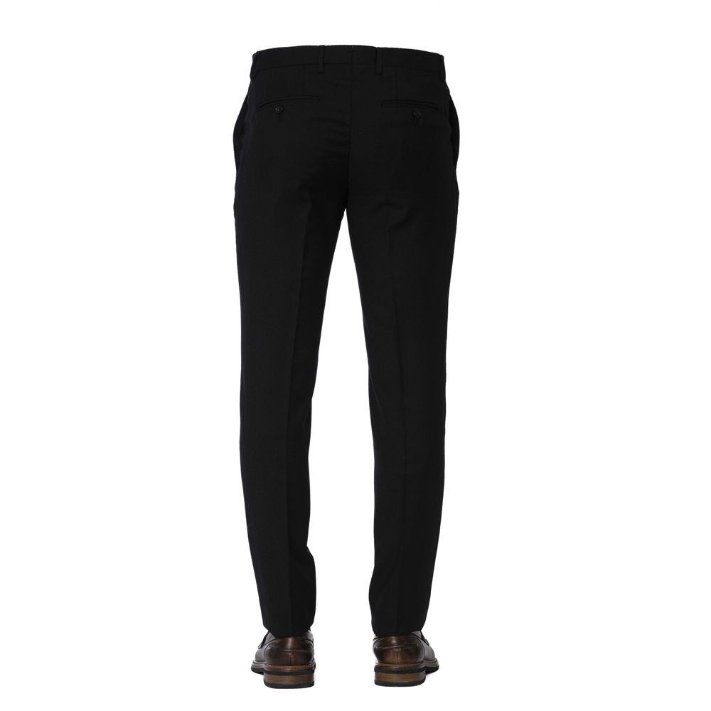 Pantalón de lana negro Trussardi para hombre