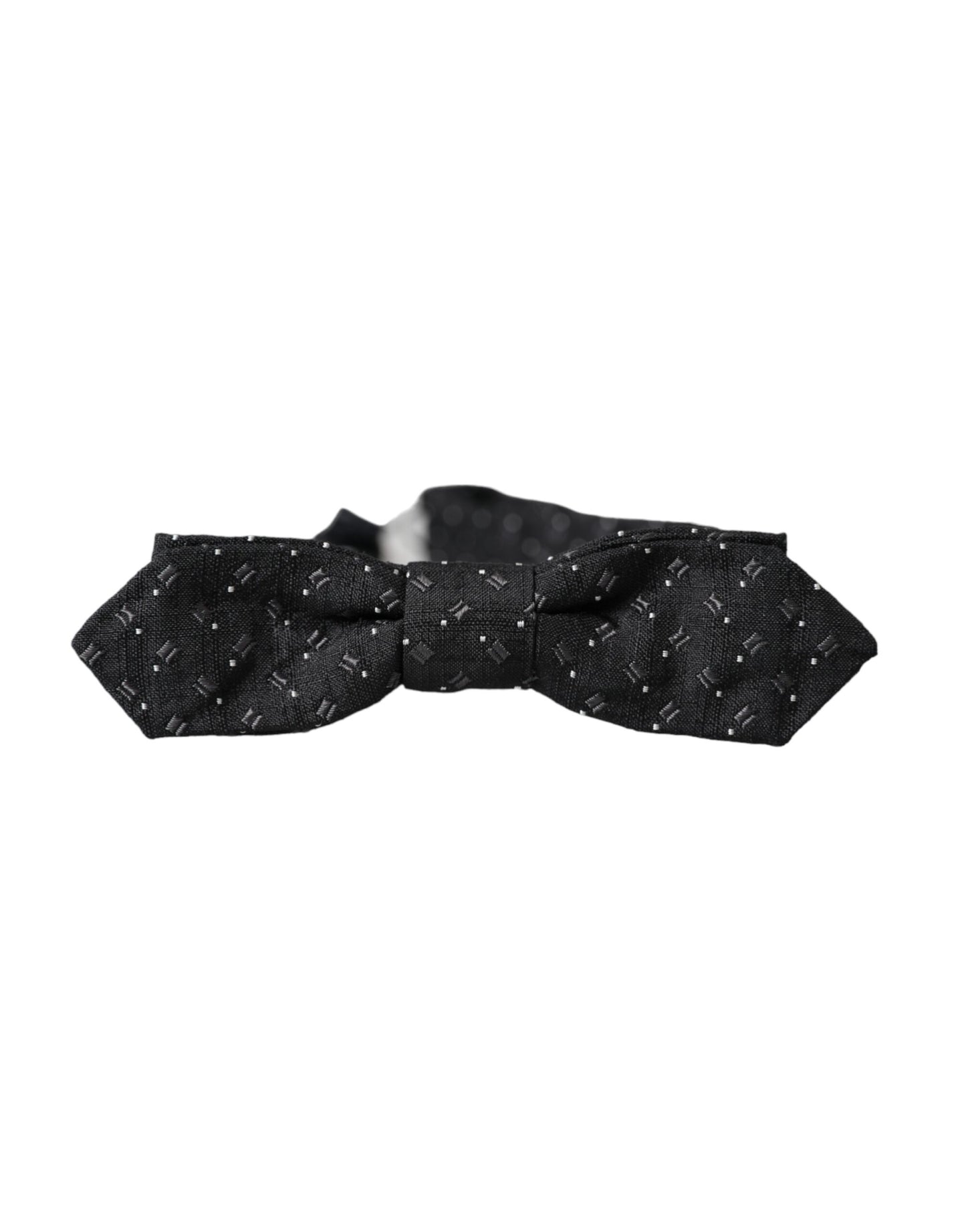 Pajarita de hombre Papillon ajustable de seda negra con estampado Dolce & Gabbana