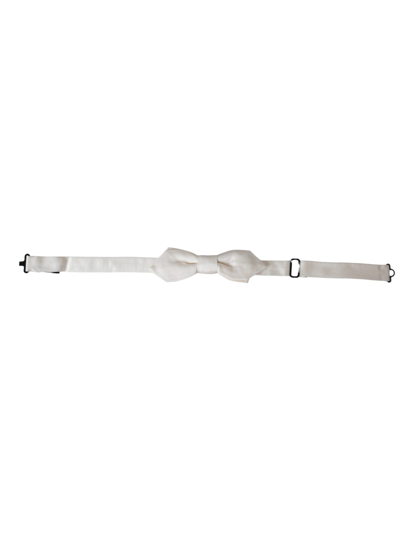 Pajarita de hombre Dolce & Gabbana de seda blanca con cuello ajustable