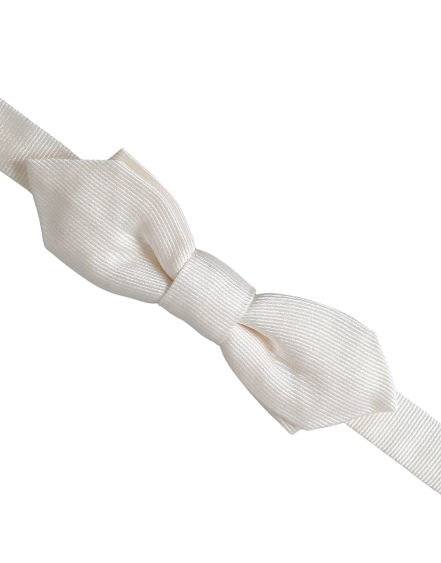 Pajarita de hombre Dolce & Gabbana de seda blanca con cuello ajustable