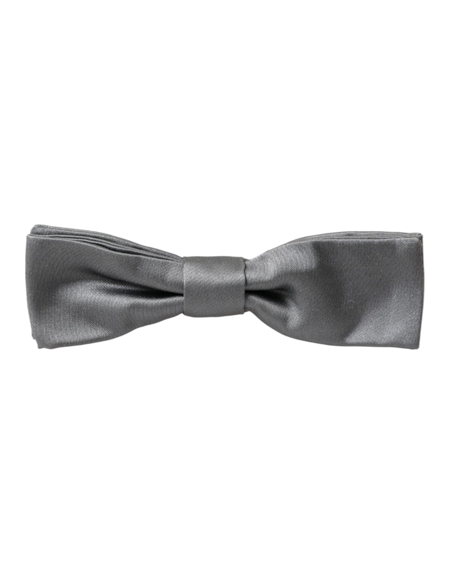 Pajarita de hombre Dolce & Gabbana de seda satinada gris ajustable