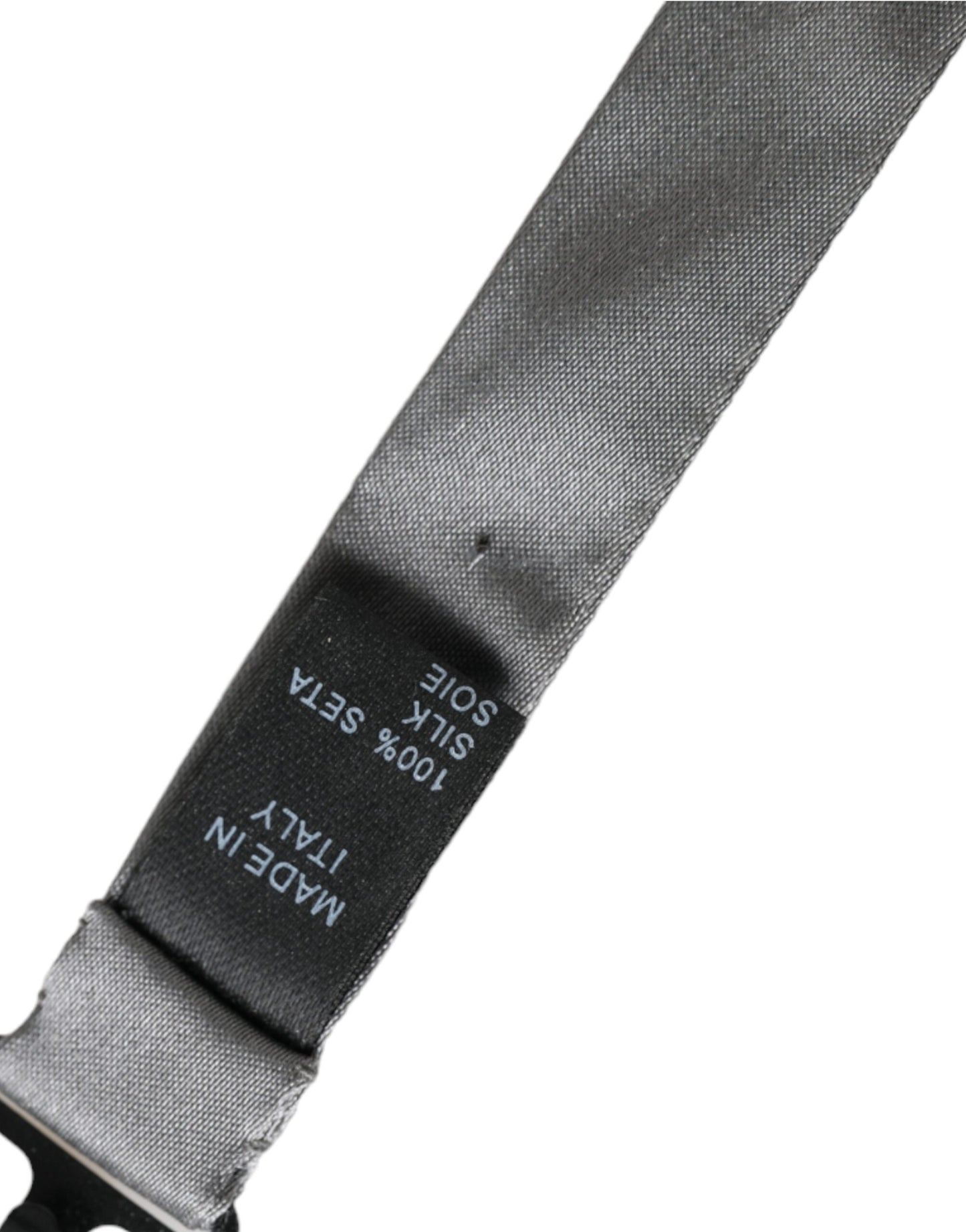 Pajarita de hombre Dolce & Gabbana de seda satinada gris ajustable