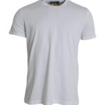 Camiseta de manga corta y cuello redondo de algodón blanco de Dolce & Gabbana