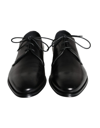 Zapatos de vestir tipo derby para hombre de piel de becerro negra Dolce & Gabbana