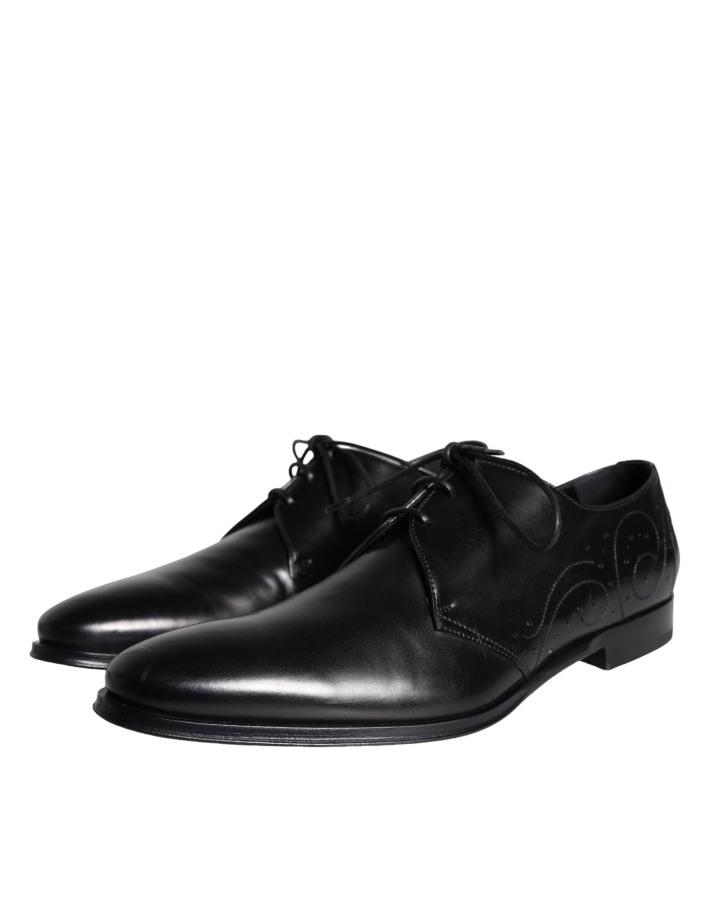 Zapatos de vestir tipo derby para hombre de piel de becerro negra Dolce & Gabbana