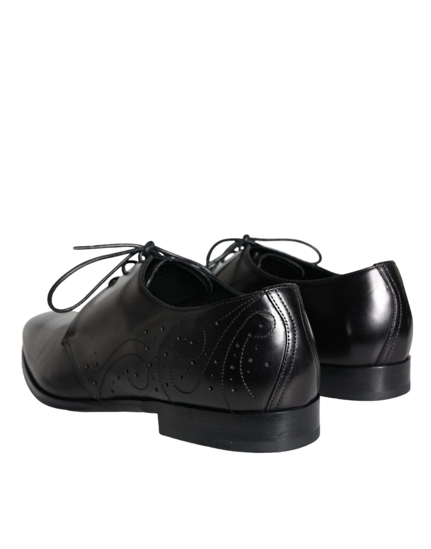 Zapatos de vestir tipo derby para hombre de piel de becerro negra Dolce & Gabbana