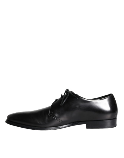 Zapatos de vestir tipo derby para hombre de piel de becerro negra Dolce & Gabbana