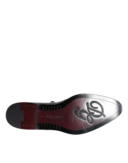 Zapatos de vestir tipo derby para hombre de piel de becerro negra Dolce & Gabbana