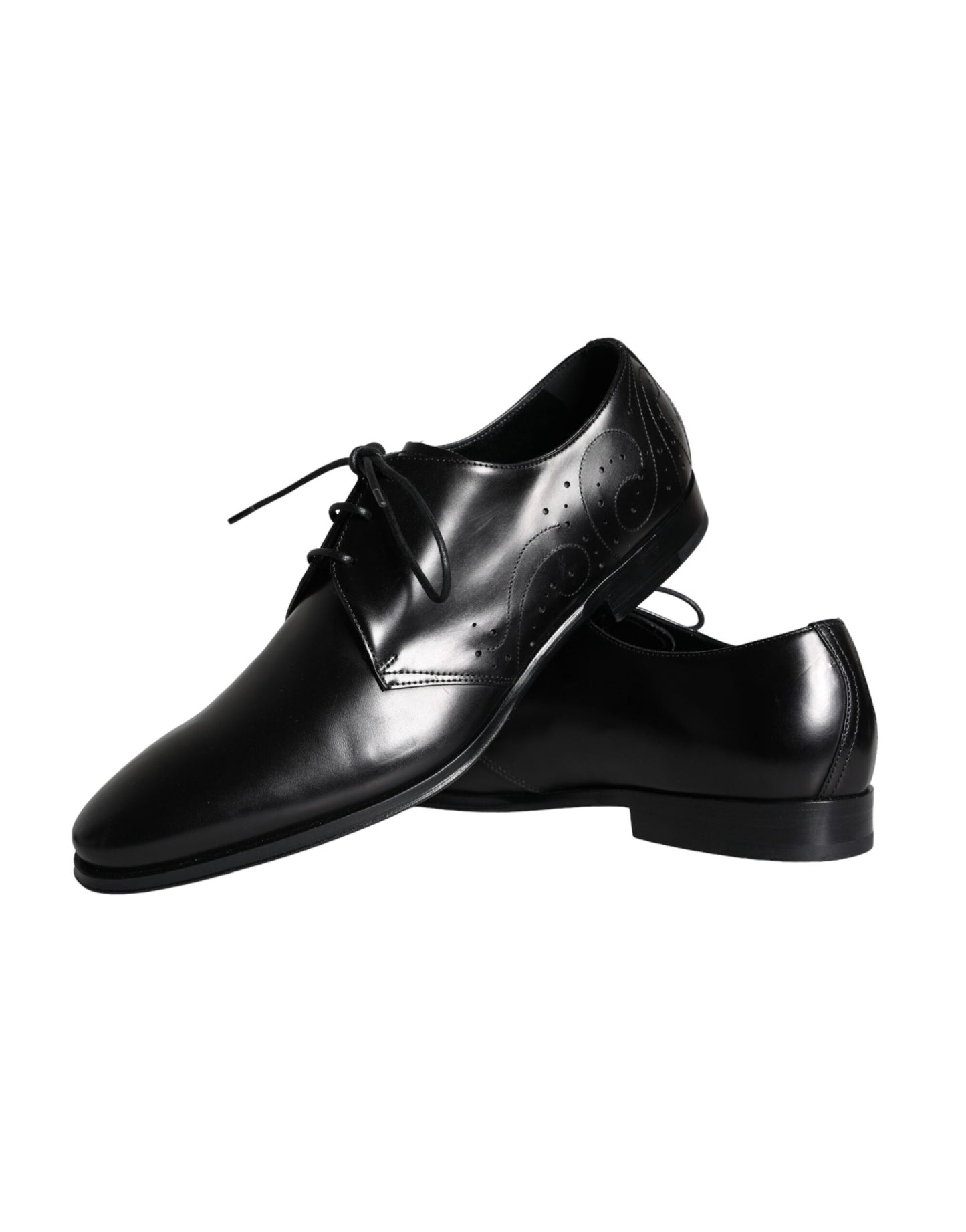 Zapatos de vestir tipo derby para hombre de piel de becerro negra Dolce & Gabbana