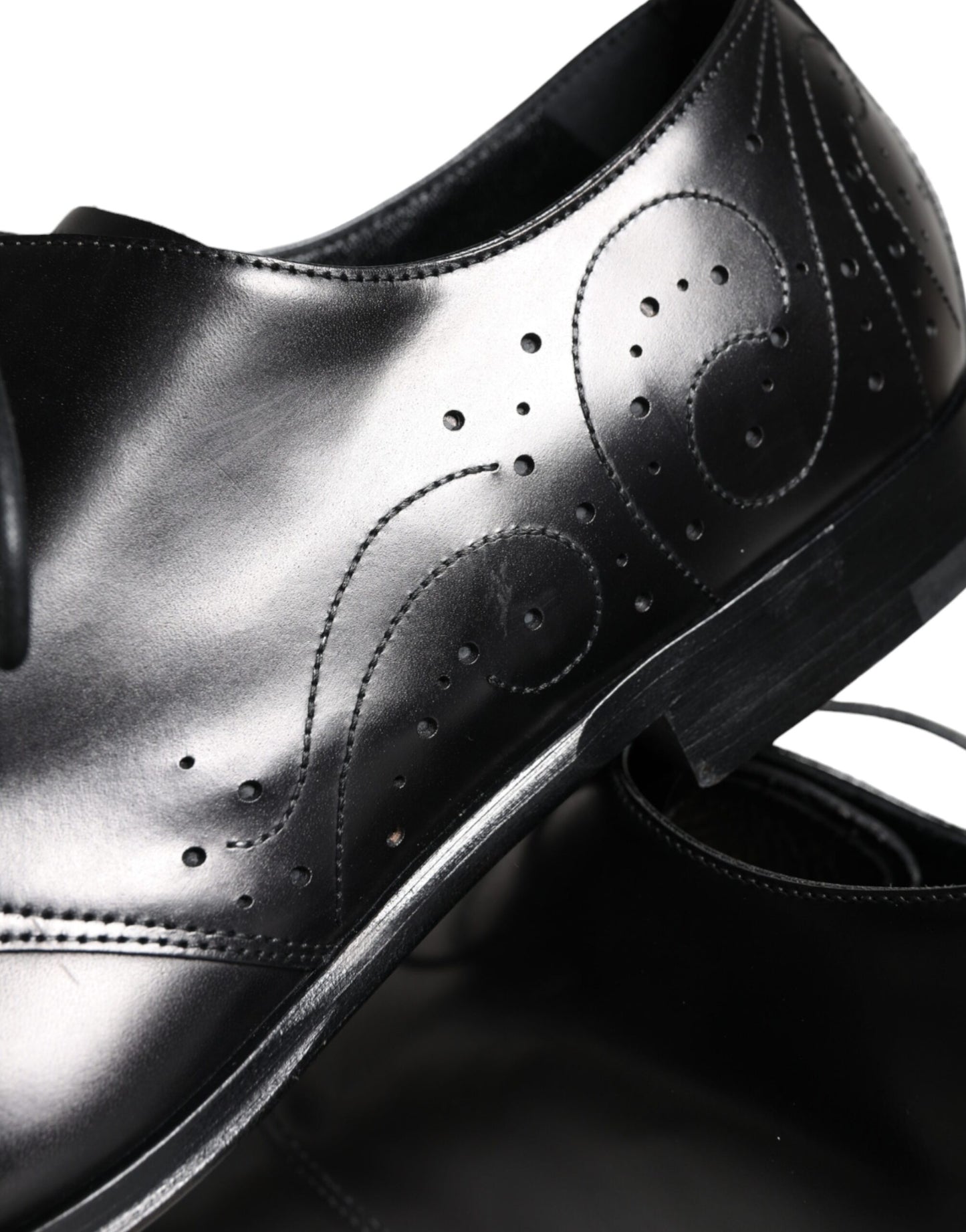 Zapatos de vestir tipo derby para hombre de piel de becerro negra Dolce & Gabbana