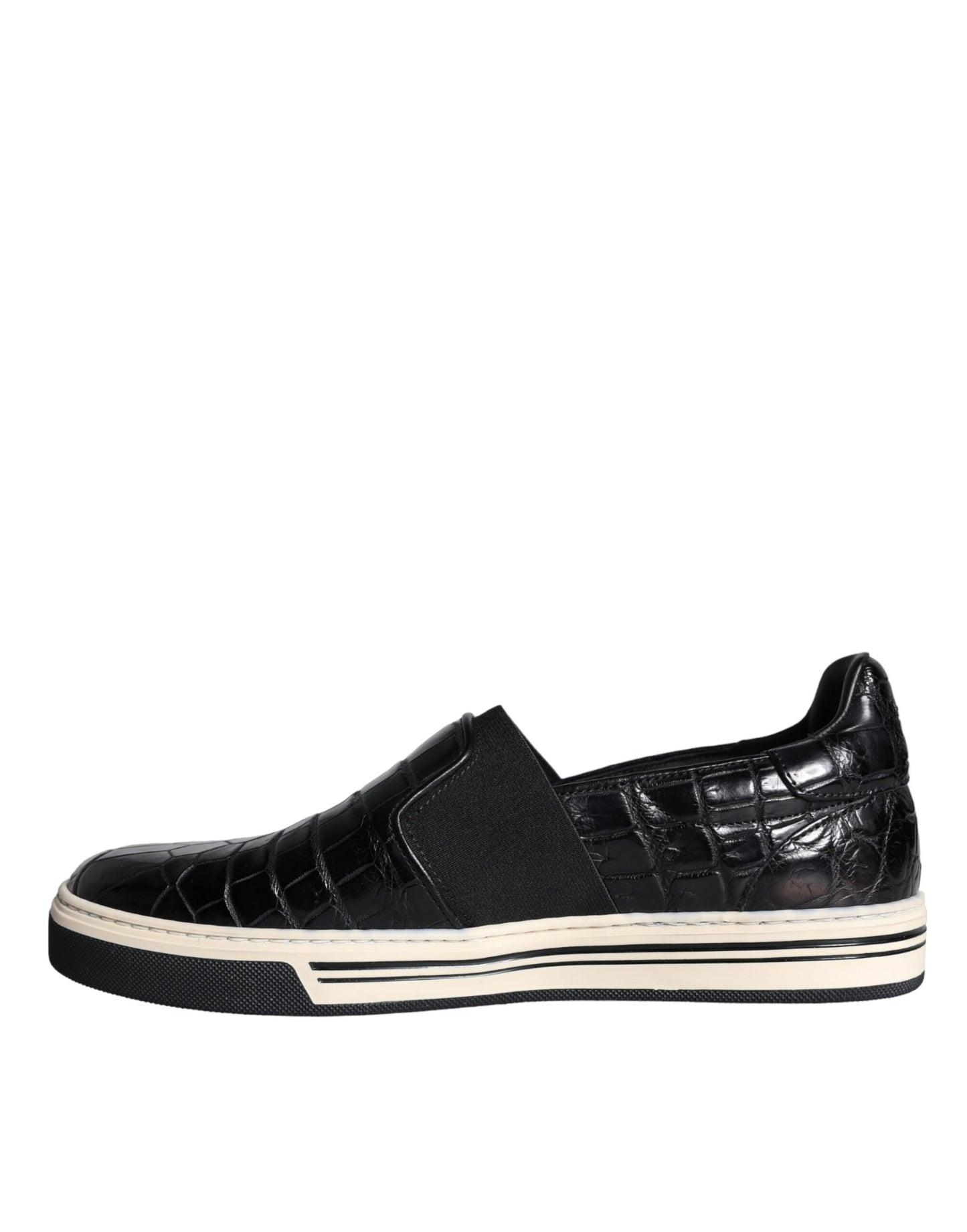Mocasines/Pantuflas casuales de cuero negro Dolce & Gabbana