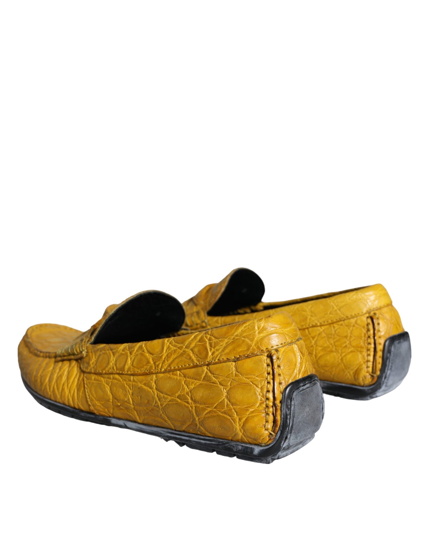Zapatos Mocasines sin Cordones de Cuero Amarillo Dolce & Gabbana
