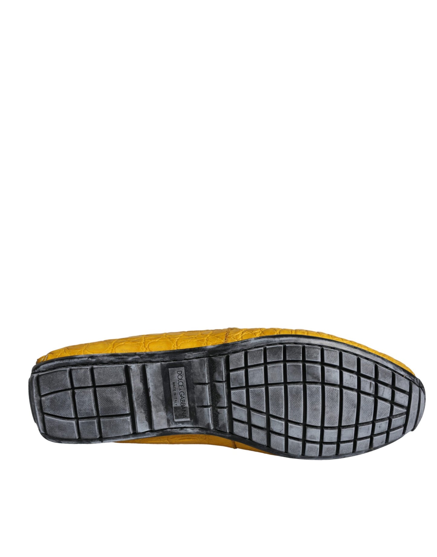 Zapatos Mocasines sin Cordones de Cuero Amarillo Dolce & Gabbana