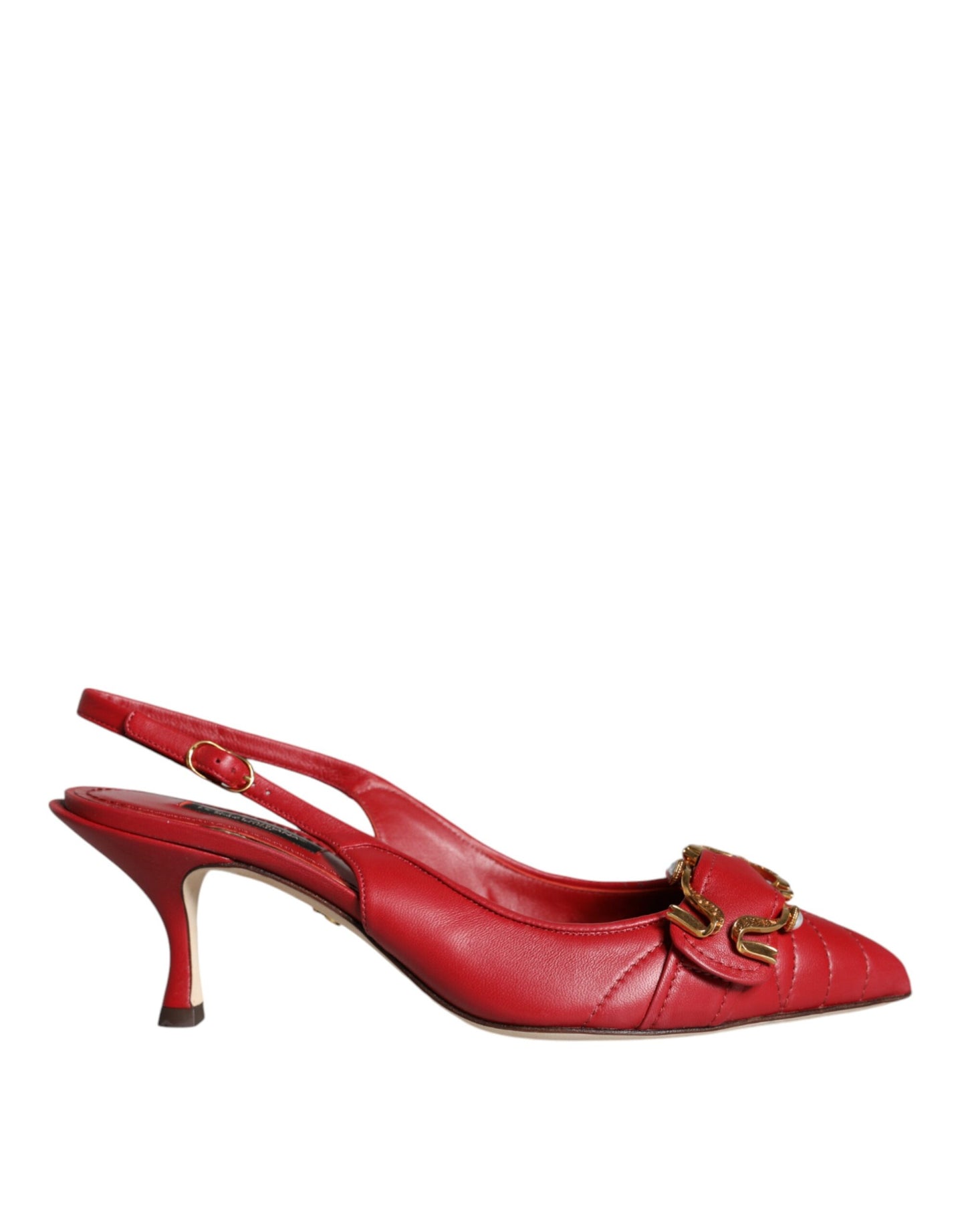 Zapatos de tacón Dolce & Gabbana Red Devotion de piel con tira trasera