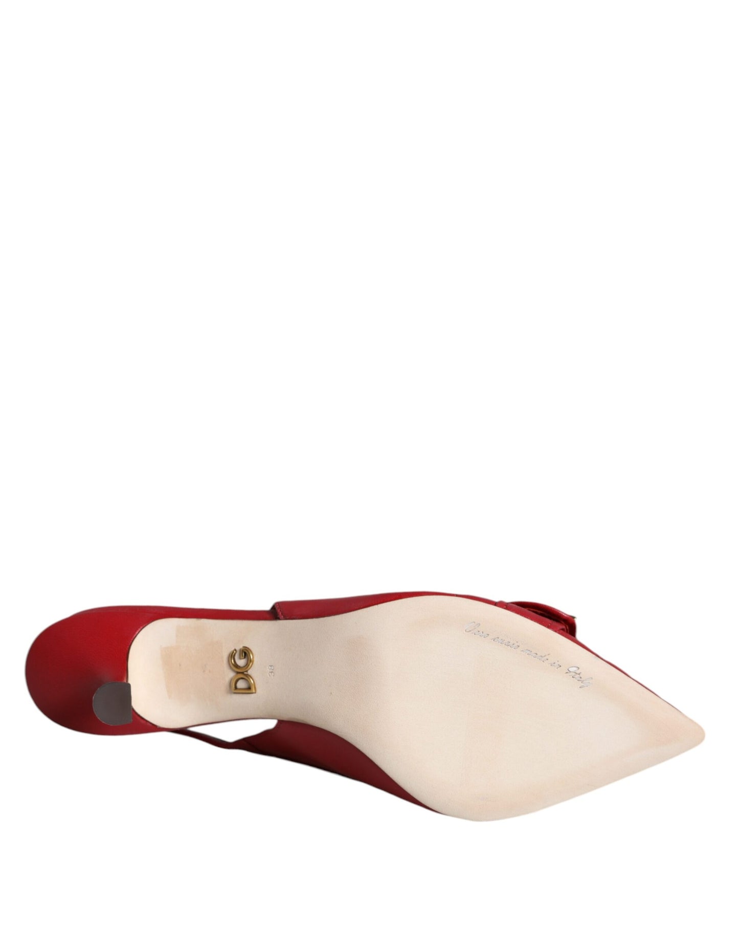 Zapatos de tacón Dolce & Gabbana Red Devotion de piel con tira trasera