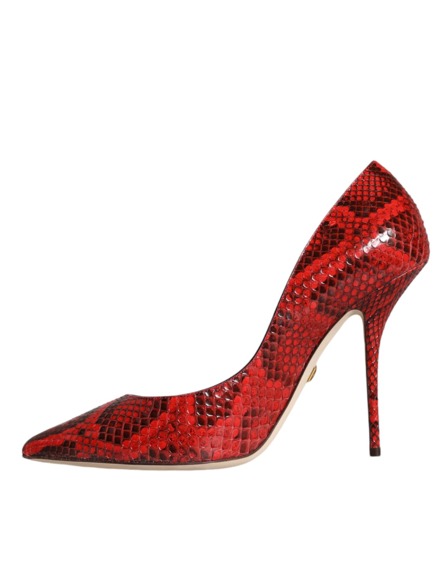 Zapatos de tacón de aguja de cuero rojo Dolce & Gabbana