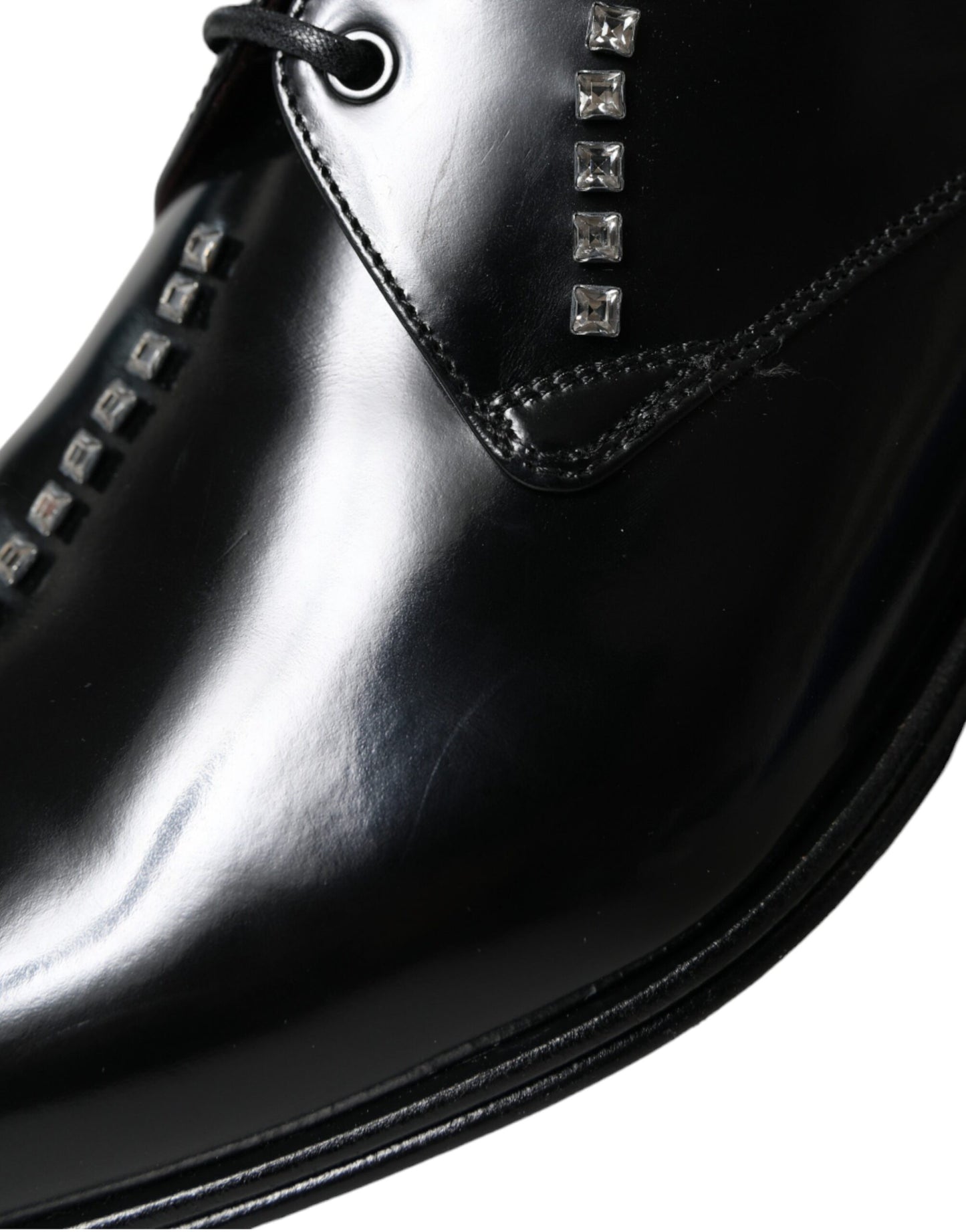 Zapatos de vestir Dolce & Gabbana de cuero negro con cristales