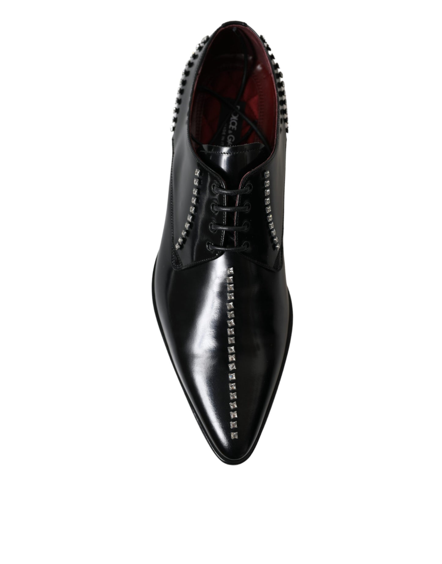 Zapatos de vestir Dolce & Gabbana de cuero negro con cristales