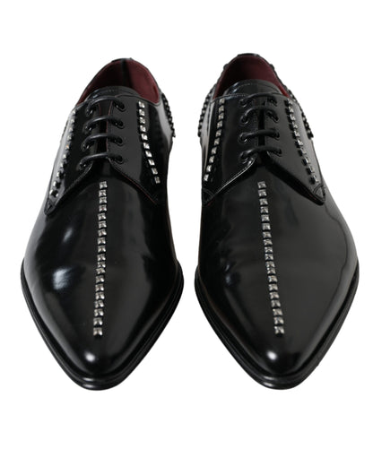 Zapatos de vestir Dolce & Gabbana de cuero negro con cristales