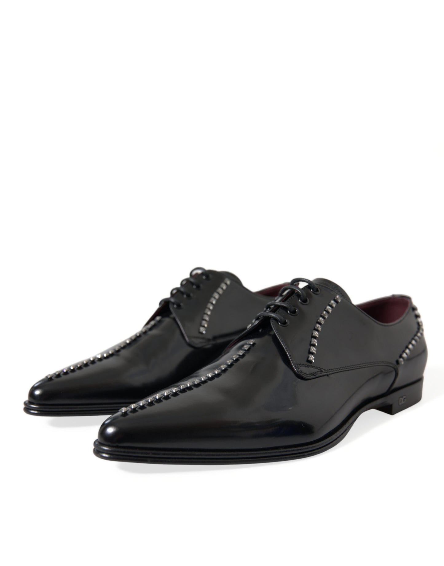 Zapatos de vestir Dolce & Gabbana de cuero negro con cristales