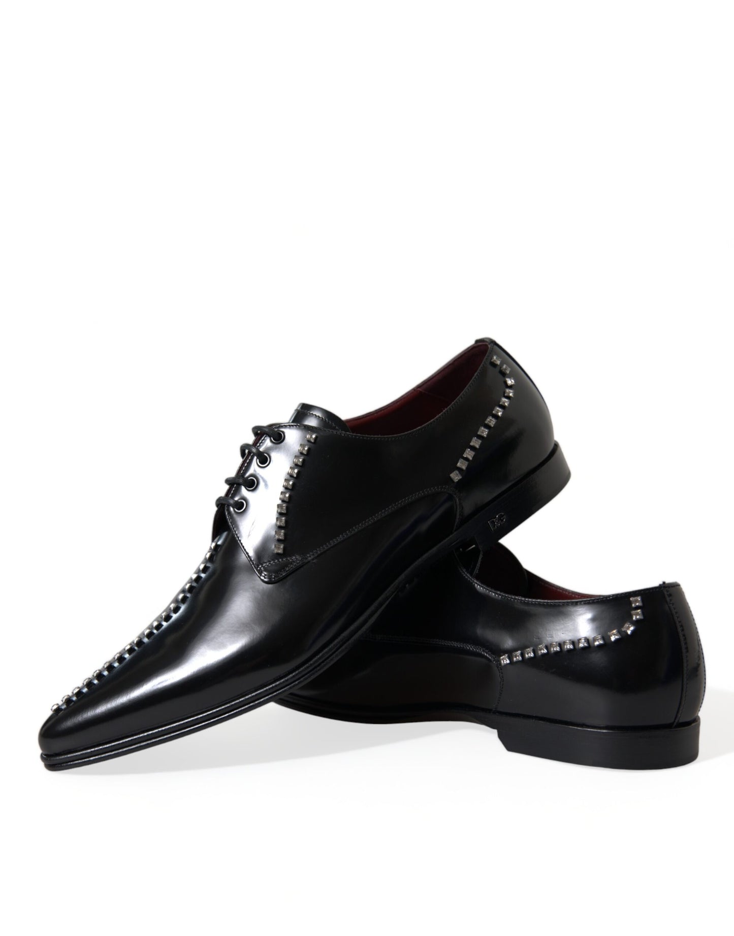 Zapatos de vestir Dolce & Gabbana de cuero negro con cristales