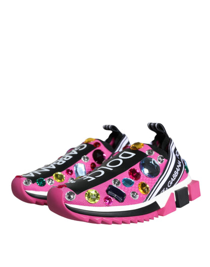 Zapatillas Bajas Dolce & Gabbana Sorrento Rosas con Cristales