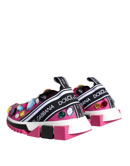 Zapatillas Bajas Dolce & Gabbana Sorrento Rosas con Cristales