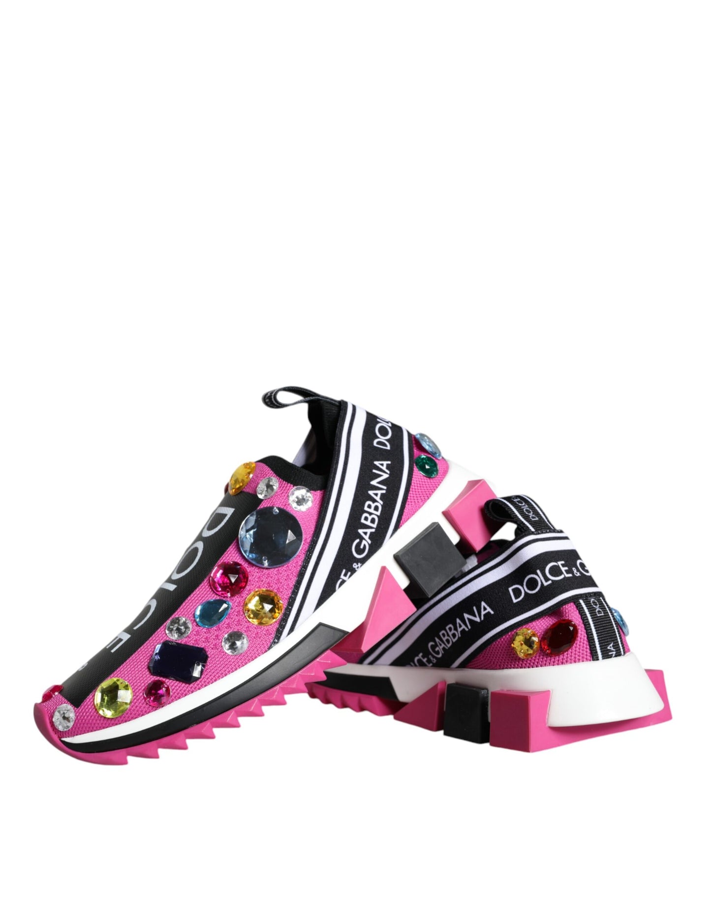 Zapatillas Bajas Dolce & Gabbana Sorrento Rosas con Cristales